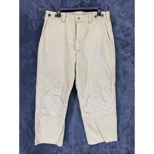 Filson Lot 77 Double Hunting Pants Mens 38 Tan Cotton Canvas Button Fly USA Made
